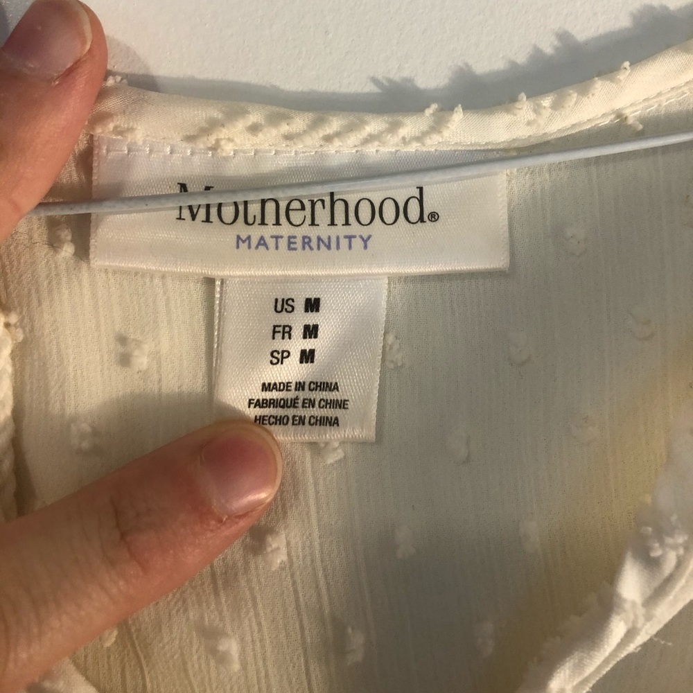 White Motherhood Maternity midi Dress